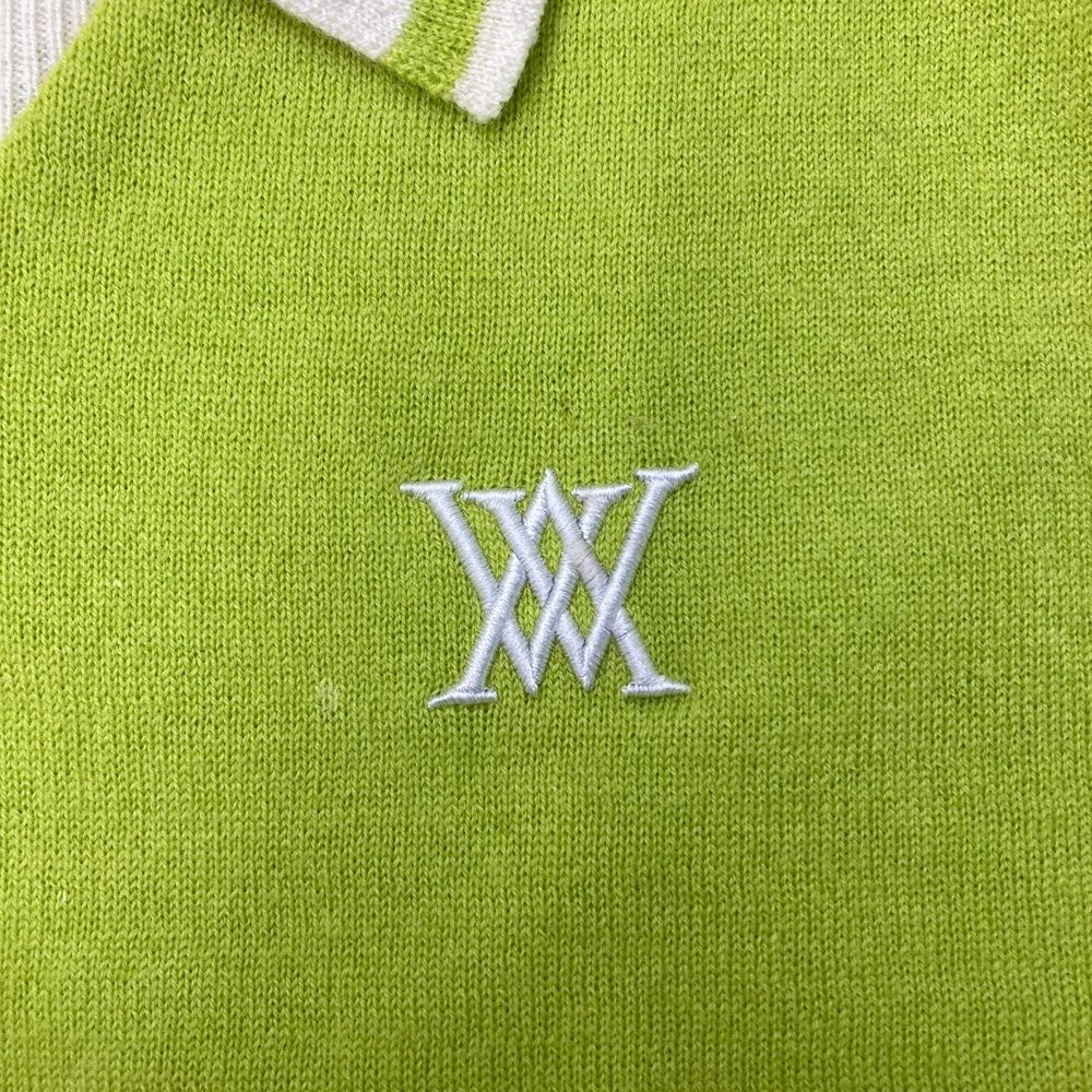 サイズ：M ANEW GOLF アニューゴルフ 長袖襟付きニットセーター