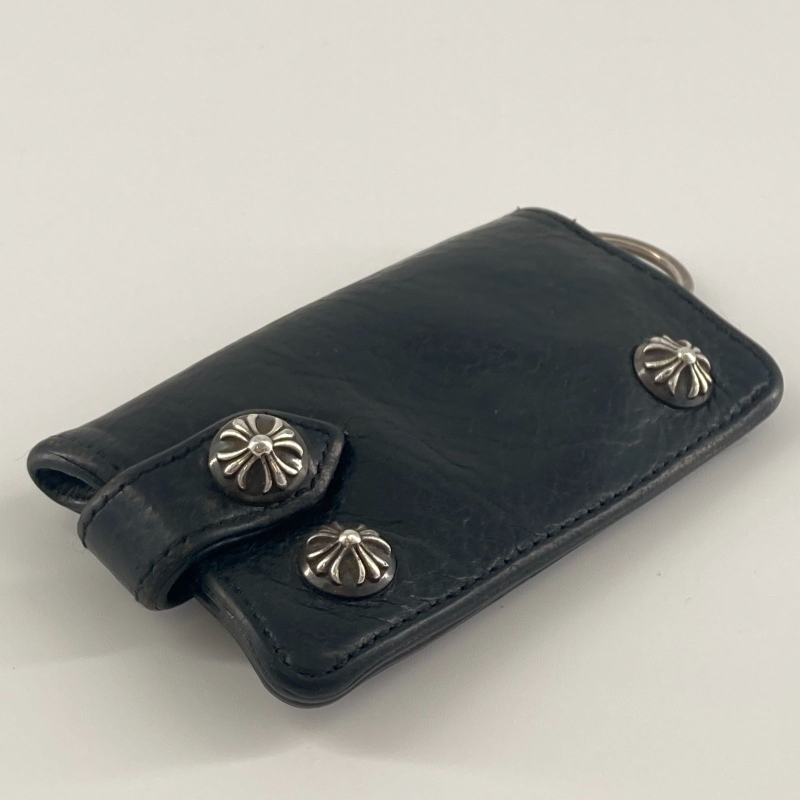 CHROME HEARTS(クロムハーツ) KEY CASE レザーキーケース クロスボール
