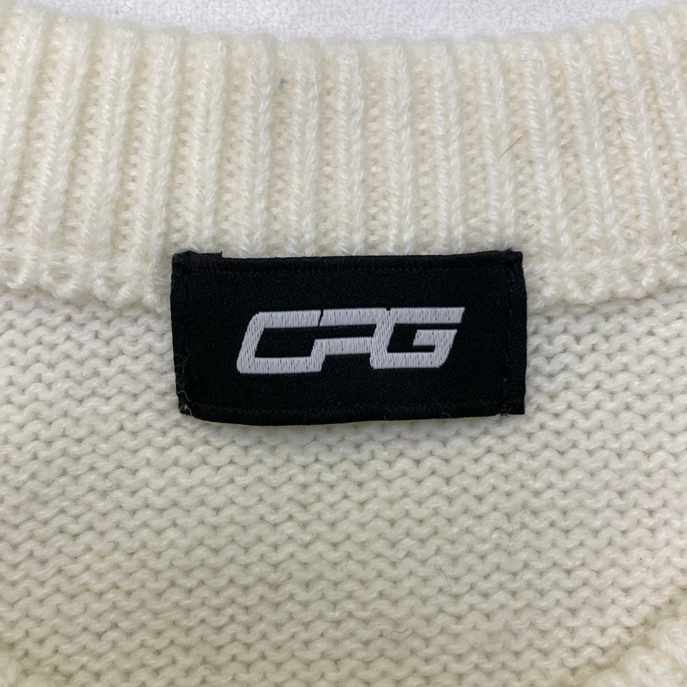 サイズ：2 CPG GOLF シーピージーゴルフ 長袖ニットセーター ロゴ柄