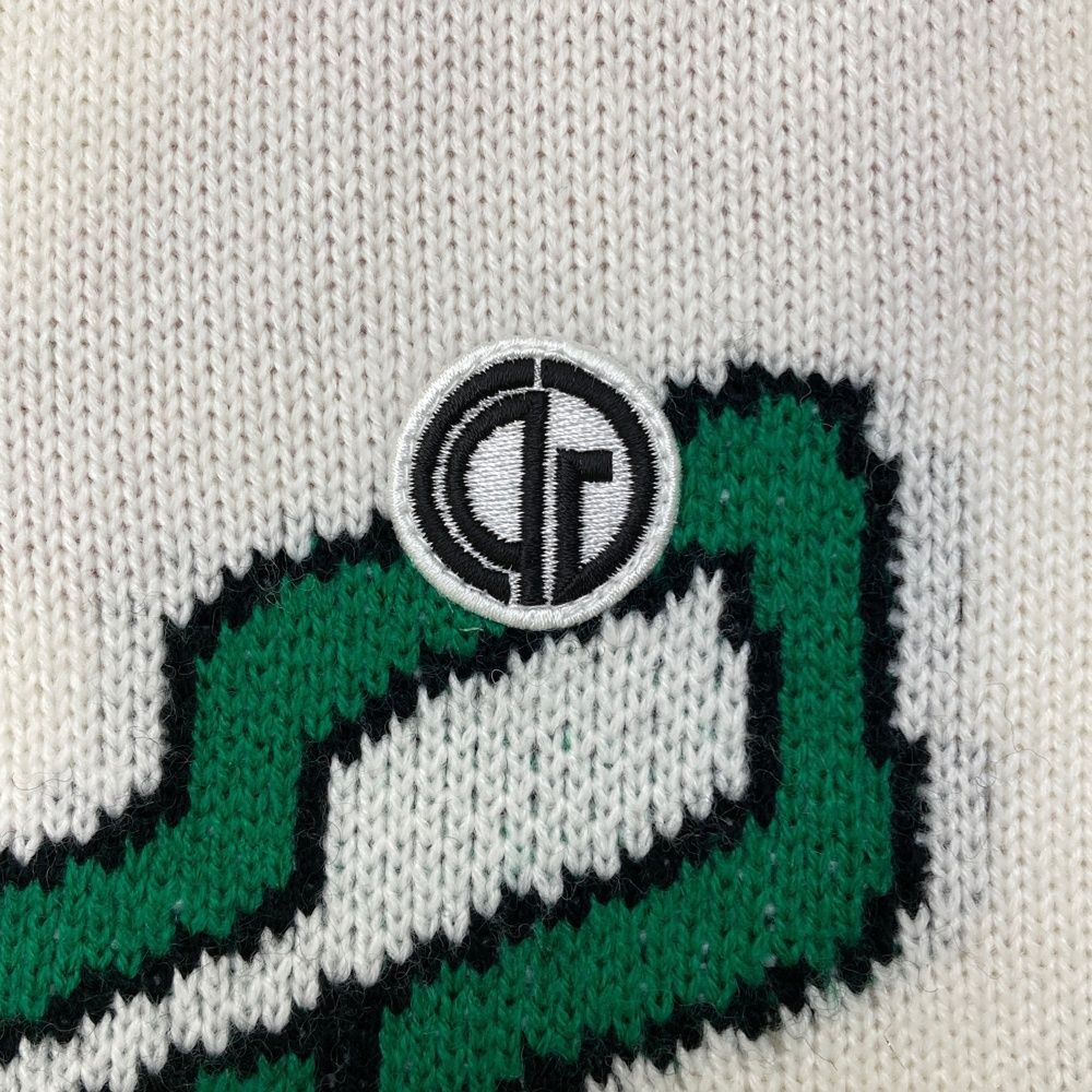 美品 CPG シーピージーゴルフ ウール混 ニット セーター ロゴ 柄 2