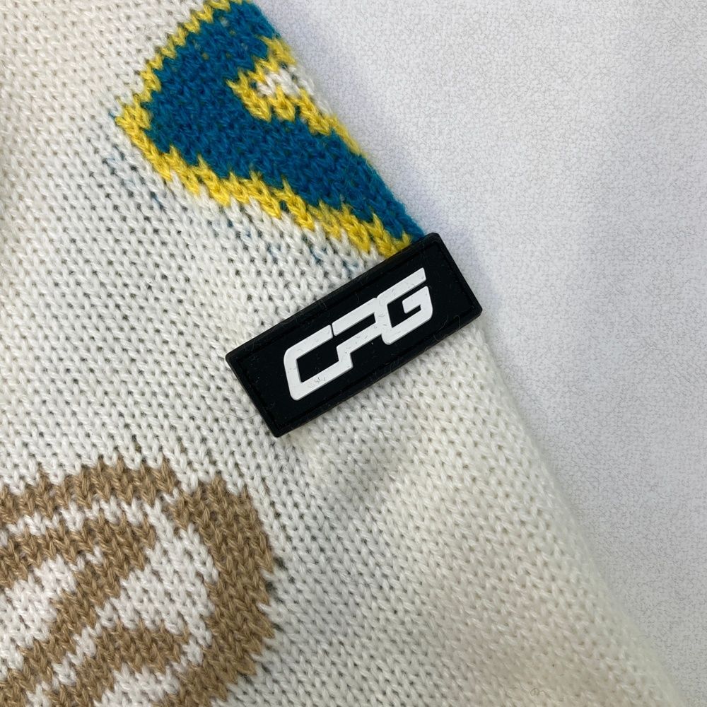 サイズ：2 CPG GOLF シーピージーゴルフ 長袖ニットセーター ロゴ柄