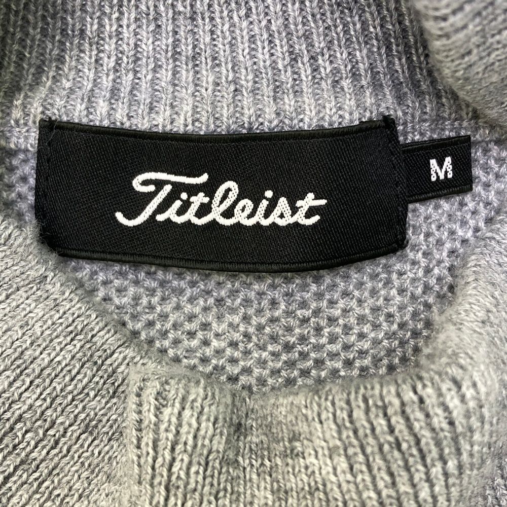 サイズ：M TITLEIST タイトリスト ハイネック ニットセーター ウール混