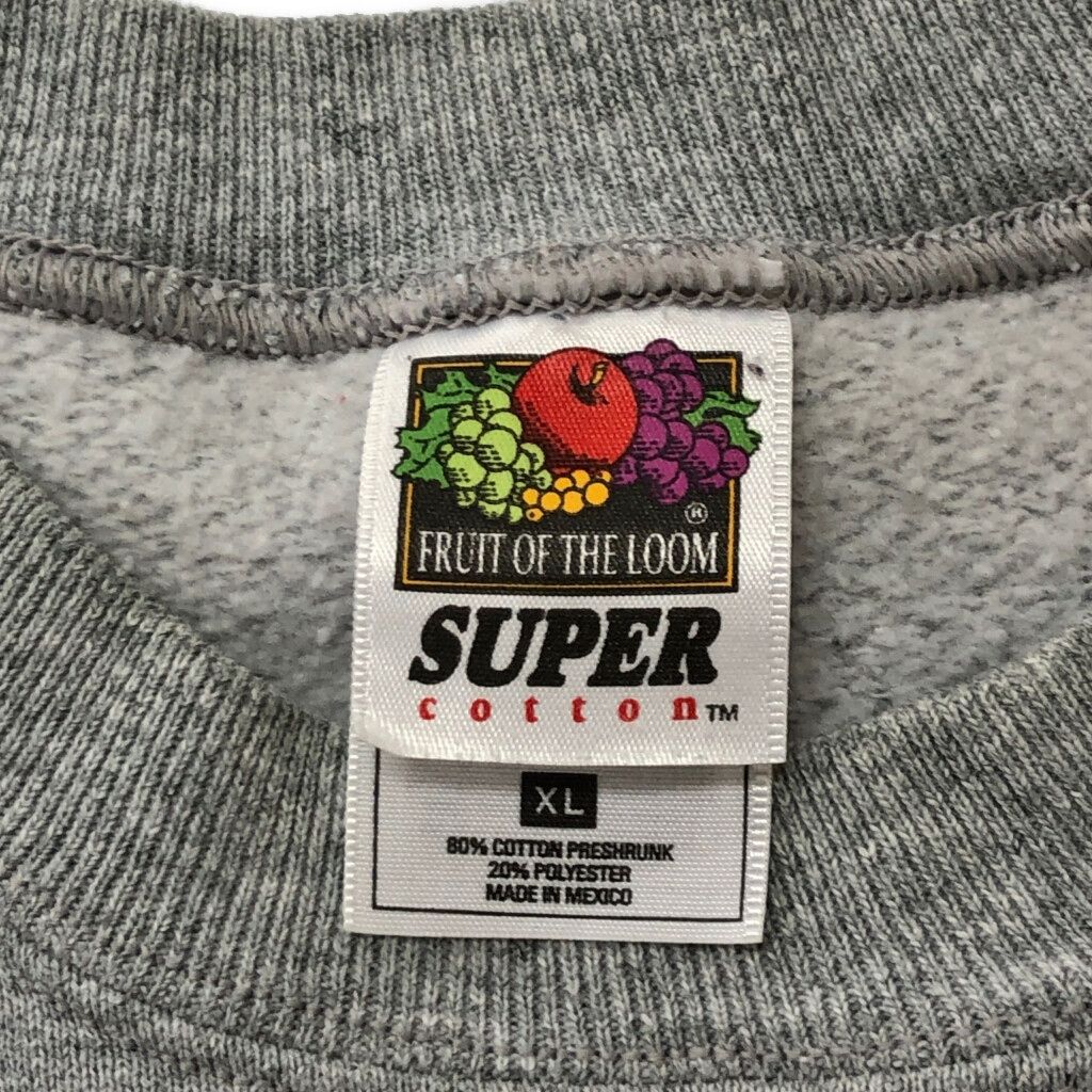 FRUIT OF THE LOOM フルーツオブザルーム カレッジスウェット グレー