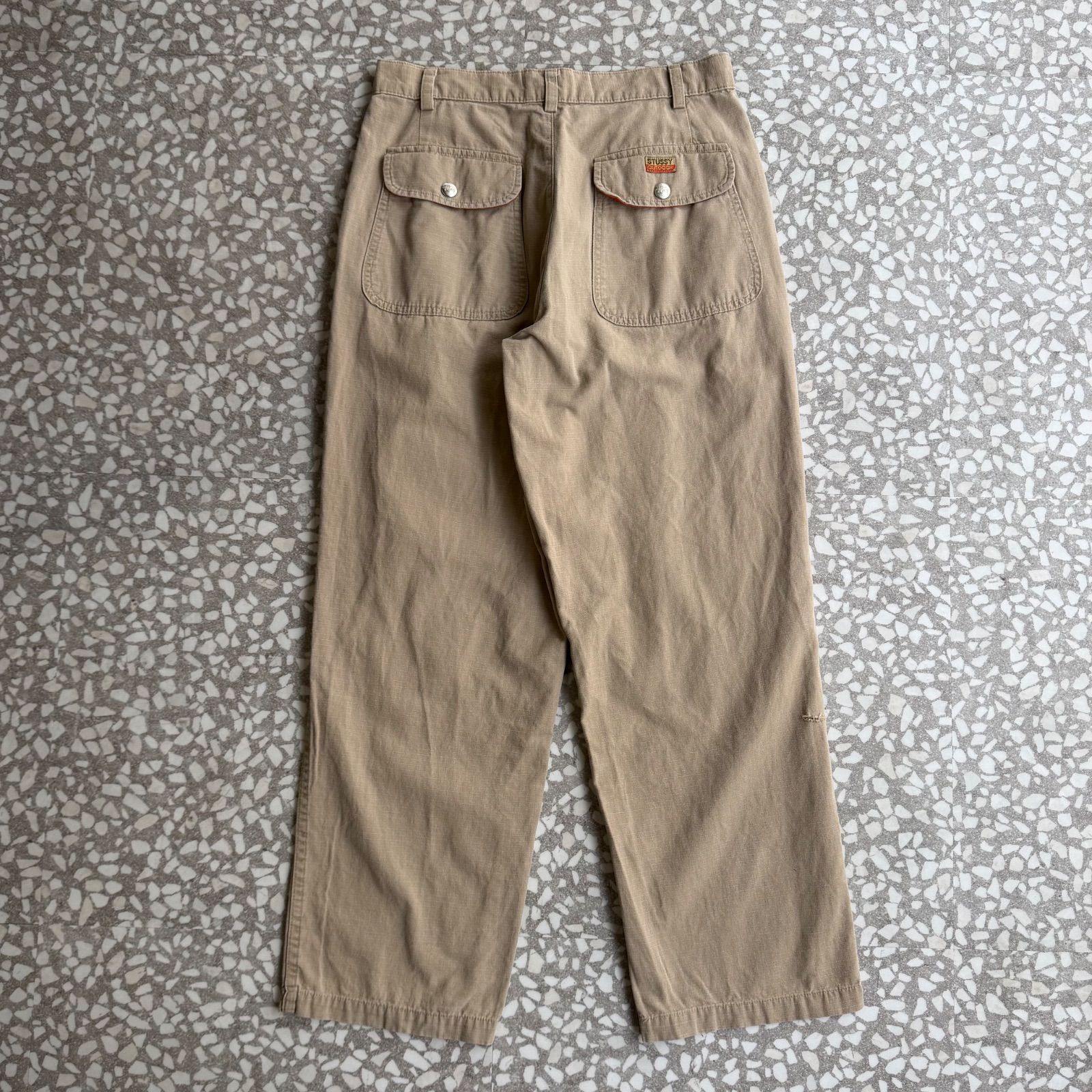 OLD STUSSY OUTDOOR 90s カーゴパンツ　33 USA製 90s OLD STUSSY USA製 ショートパンツ 紺タグ サイドジップ｜Yahoo