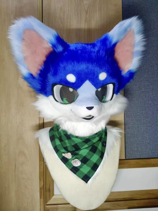 着ぐるみヘッド 犬 NO 497 紺色 全頭ヘッド ケモノ ファースーツ ぬいぐるみ コスプレ コスチューム kigurumi 一点物