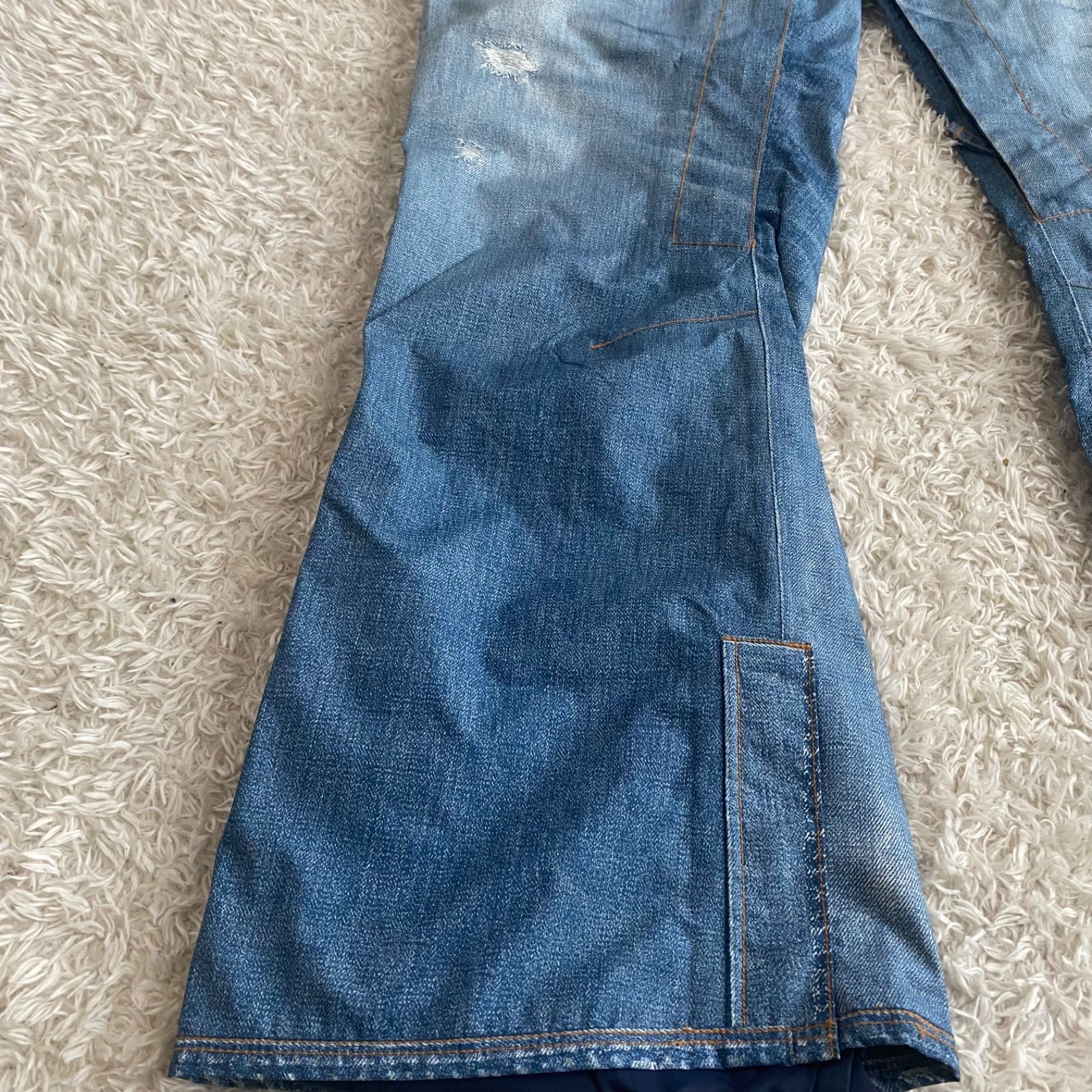 未使用級！BURTON バートン GORE-TEX スノーボードパンツ デニム柄