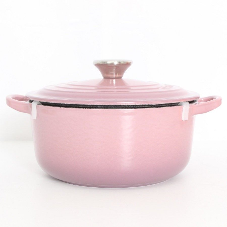 新品】ル・クルーゼ ココット・ロンド 20cm モーヴピンク 21001-20-49
