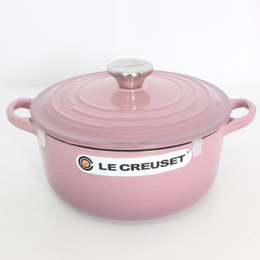 新品】ル・クルーゼ ココット・ロンド 20cm モーヴピンク 21001-20-49