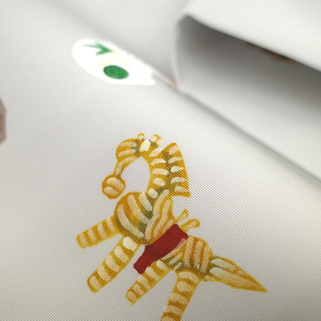 新古品】 名古屋帯 未使用 正絹 塩瀬 九寸 作家物 落款 手描き ライト