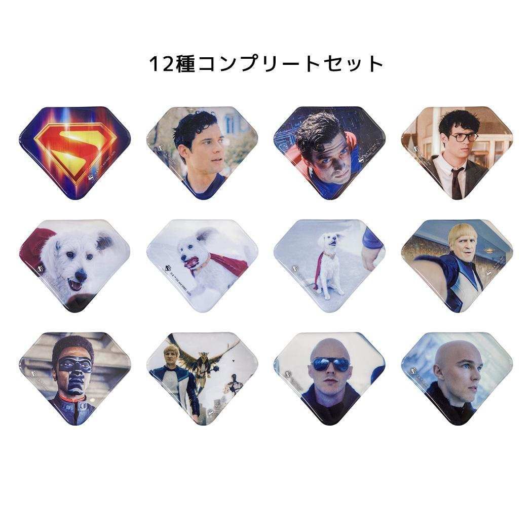 スーパーマン 缶バッジ ブラインドカンバッジ 全12種 入セット DCコミック インロック コレクション雑貨 キャラクター グッズ