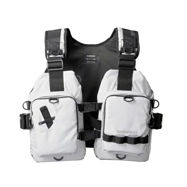 シマノ ライフジャケット VF 068 T ゲームベストライト レジャー用ライフジャケット ライトグレー フリーサイズ