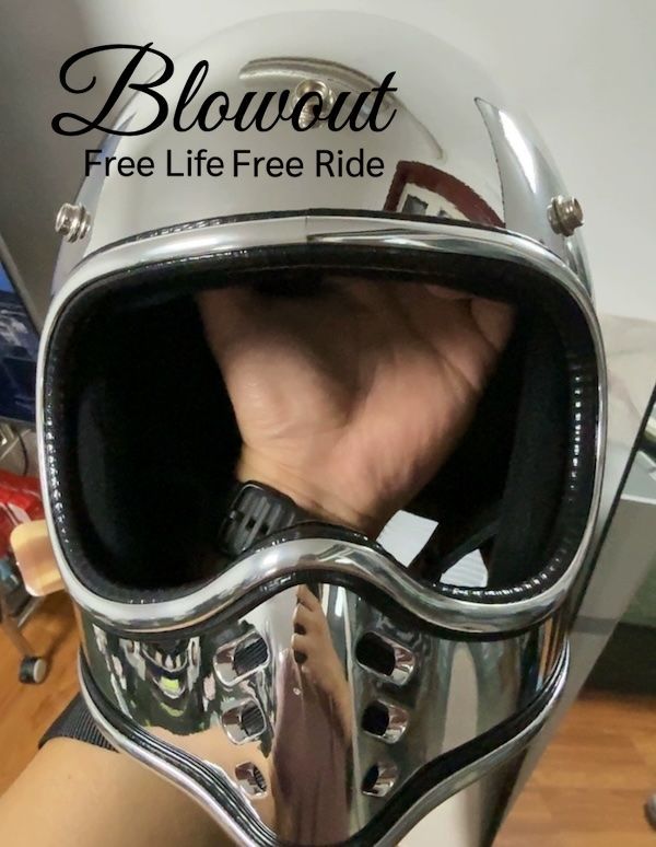 Blowout MIni MOTO クローム ヘルメット MTX チョッパー ハーレー