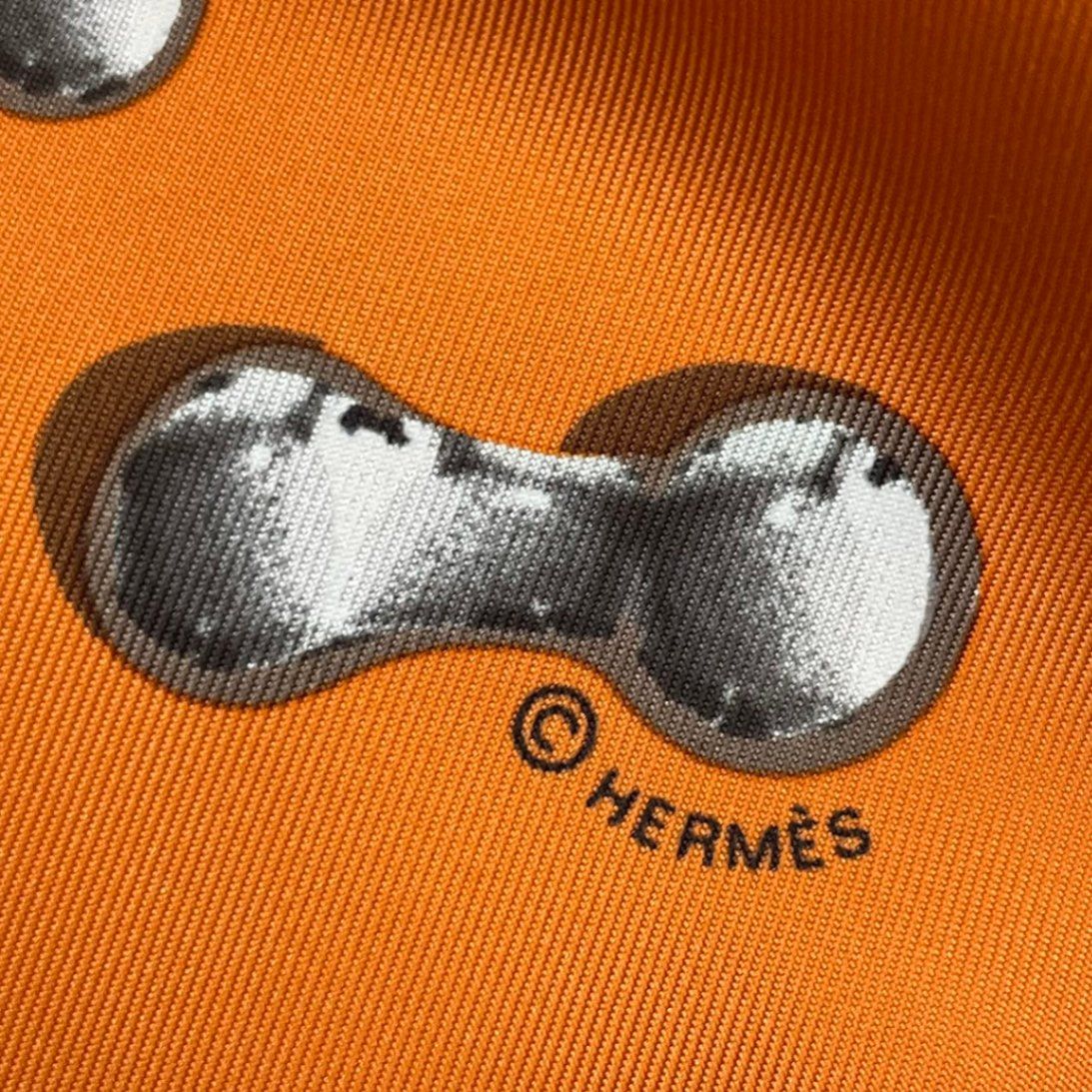 未使用品 HERMES エルメス カレ90 VIF ARGENT 銀の雫 スカーフ シルク