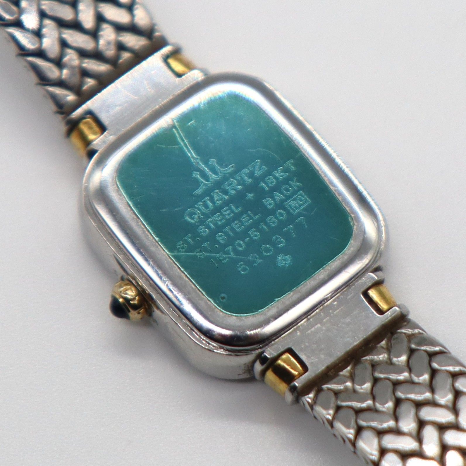 電池新品 セイコー クレドール 1E70-5130 クォーツ 10Pダイヤ 18KT+SS