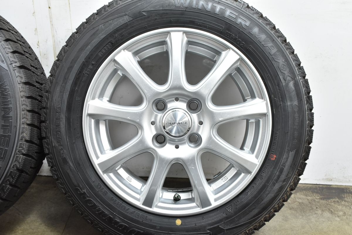 イボ付き バリ溝】DUFACT 14in 5.5J +42 PCD100 ウィンターマックス