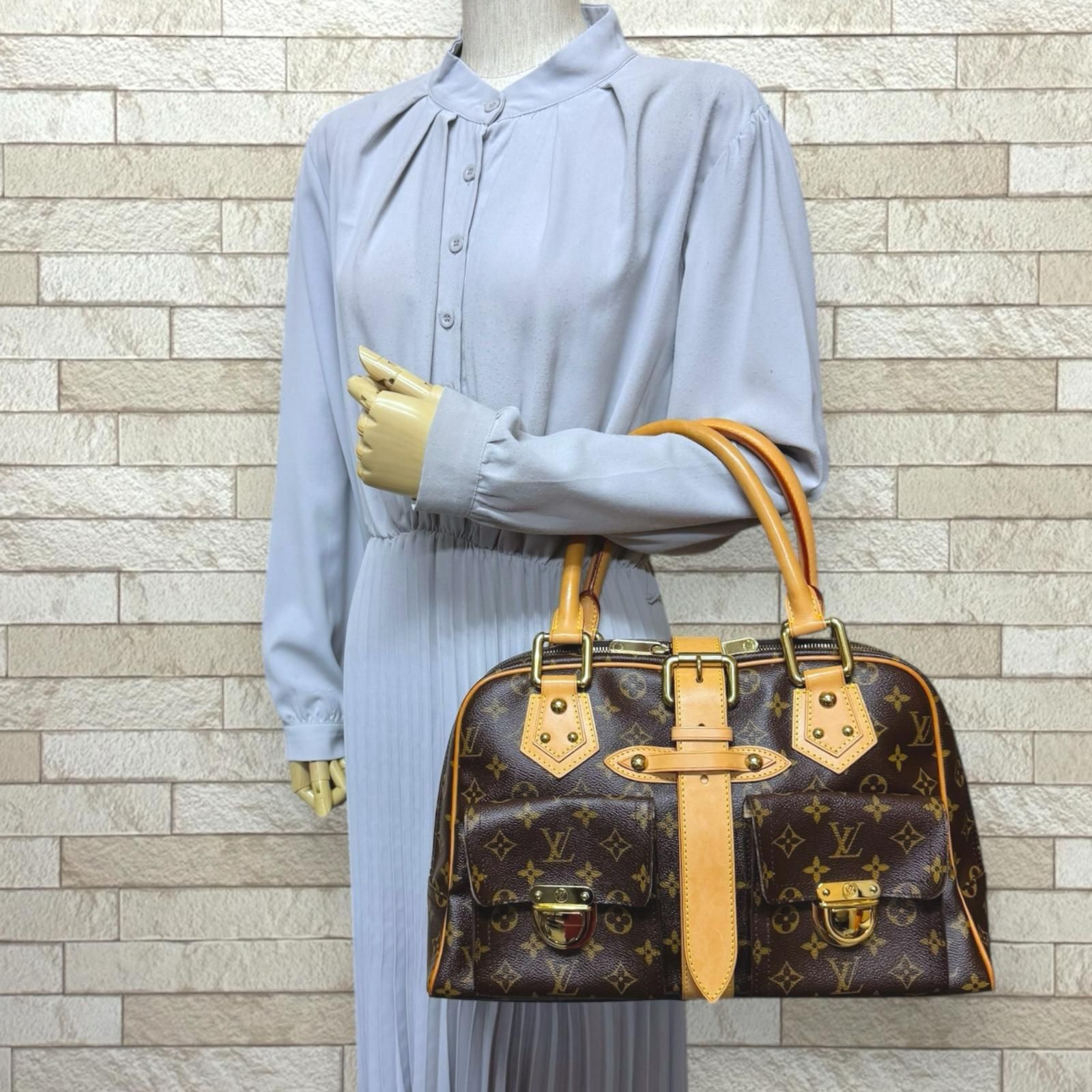 ルイヴィトン マンハッタンGM モノグラム ハンドバッグ モノグラム