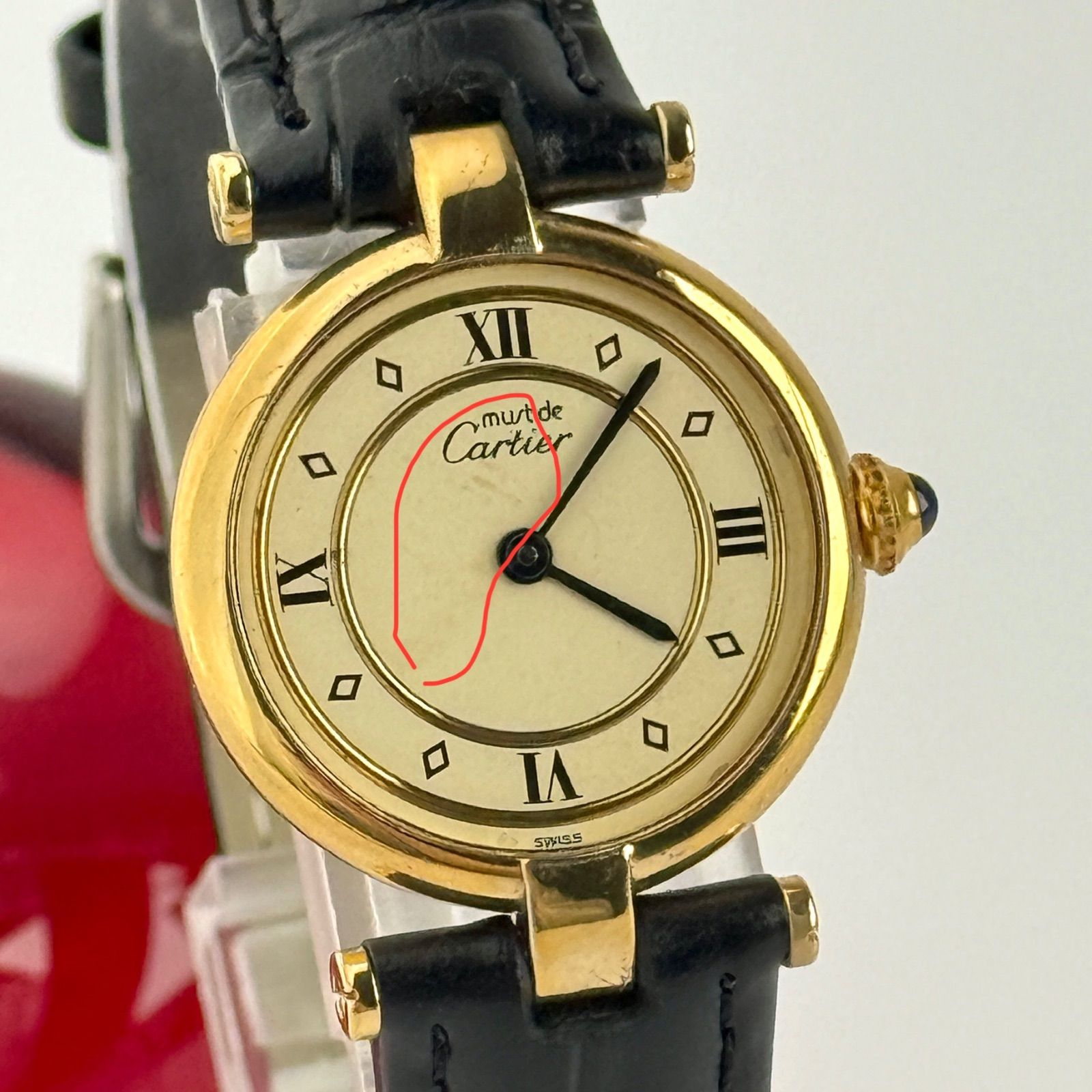 カルティエ 腕時計 マストヴァンドーム ヴェルメイユ カルティエ マストヴァンドーム ヴェルメイユ 590004 新品ベルト 789