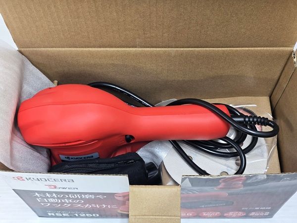 ♥品 京セラ Kyocera インダストリアルツールズ サンダポリッシャー RSE 1250 ダストバッグ付き ○YR 19710○