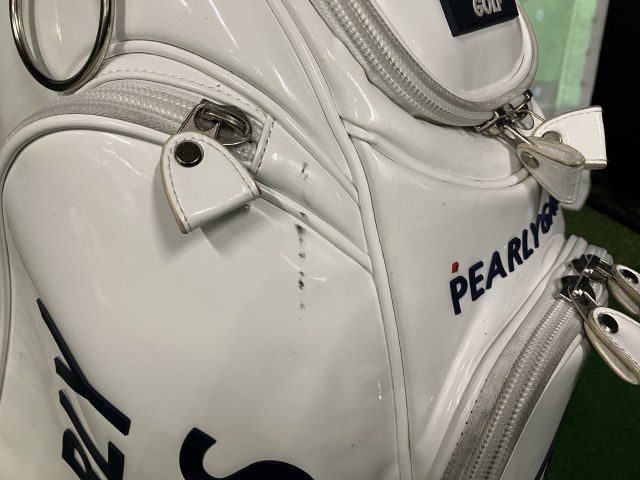 中古】その他 パーリーゲイツ エナメルキャディーバッグ 白◇◇0[8894