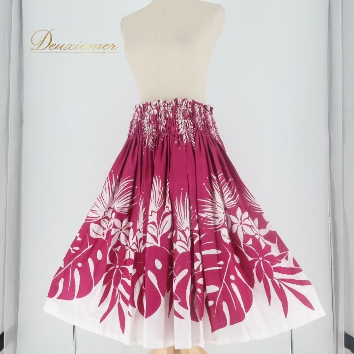 フラダンス 衣装 パウスカート パウスカートショップ パープル系 PauSkirtShop 日本製 シングル ツーカラー ティアレ柄 モンステラ柄 かわいい 華やか 鮮やか 明るい 紫 白 ハワイアン アロハ ハワイアンプリント フラ ダンス レッスン 練習 - メルカリ