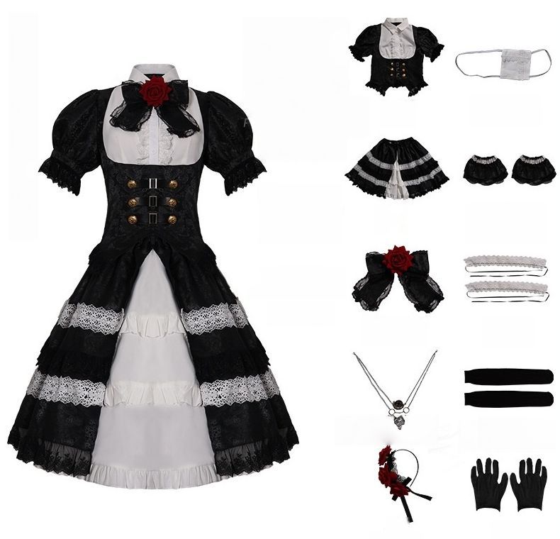 時崎狂三 衣装セット デート ア ライブ コスチューム 可愛い 変装 仮装 舞台服 演出服 大人 子供 cosplay