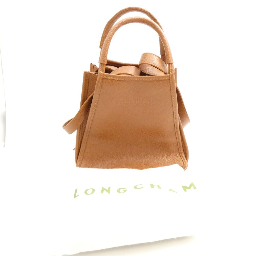 美品 LONGCHAMP ロンシャン ル フローネ トップハンドル バッグ 2WAY 