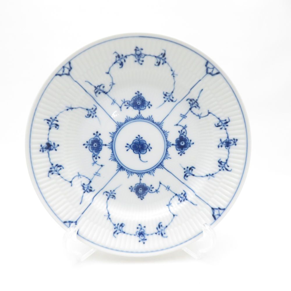 ROYAL ロイヤルコペンハーゲン ブルーフルーテッドプレイン 178 中皿 ペア 21 cmプレート 前菜 テーブルウェア