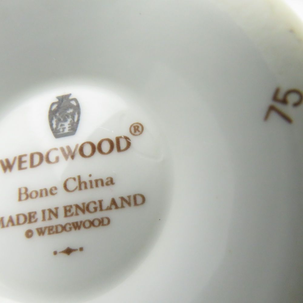  ウェッジウッド ワイルドストロベリー ティーカップ＆ソーサー 5客 セット リー 黒壺 旧刻印 ティーカップ ソーサー コーヒー ティーカップ