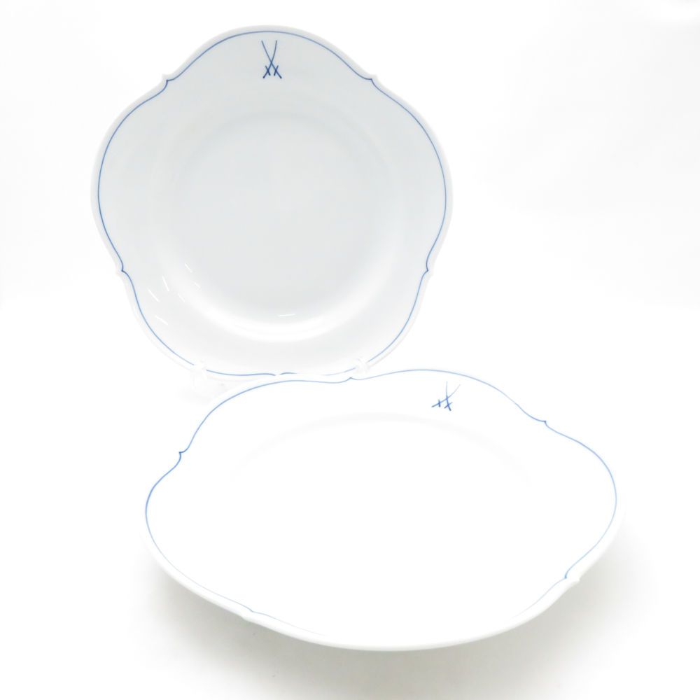 さくら様 マイセン　Meissen 2枚 剣マークお皿 双剣プレート マイセン双剣 大皿 2枚 マイセン双剣 大皿 2枚
