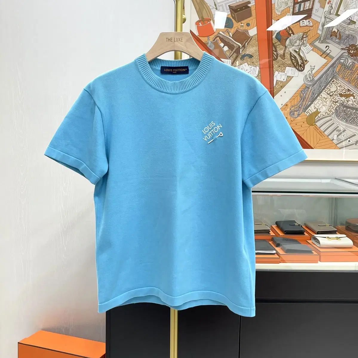 Louis Vuitton シグネチャー ショートスリーブ Tシャツ ブルー S