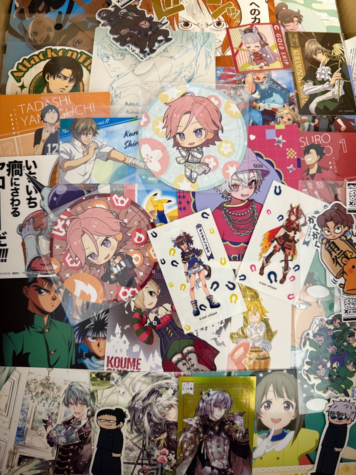キャラクターグッズ 紙類、カード、プライズ、原画、ポスター 約200点まとめ売り 紙類 アニメ ゲーム まとめ売り 大量 コースター ポストカード