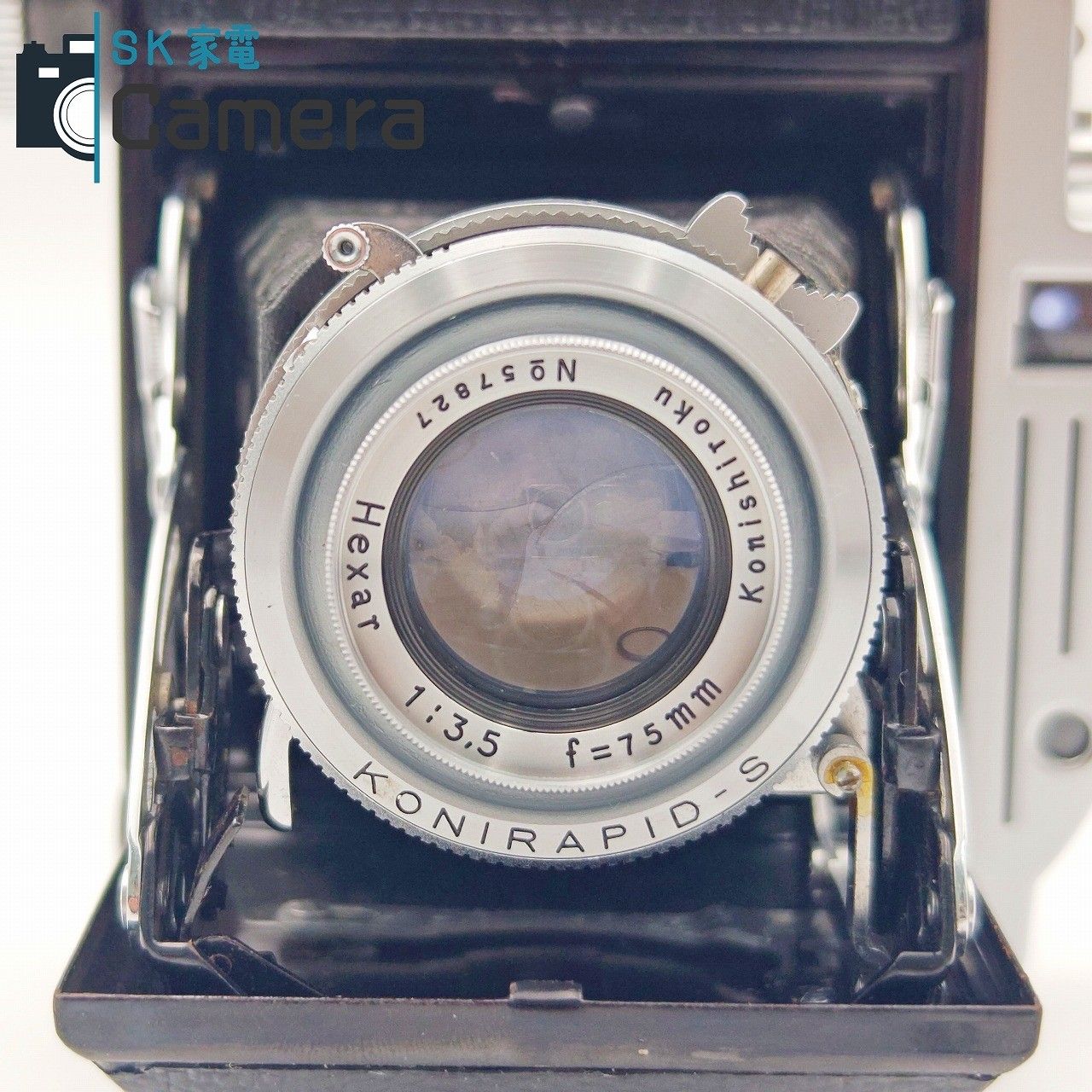 中古】 小西六 Pearl III Hexar 75mm F3.5 パール ヘキサー 蛇腹