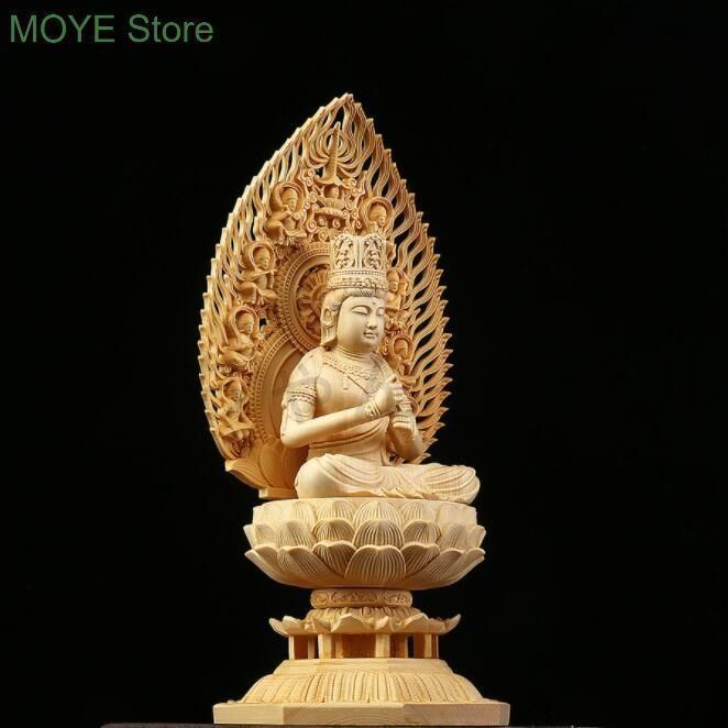 極上品 木彫仏像 新しい未使用 極上品/綺麗 総檜材 仏教工芸品 木彫仏像 精密彫刻 仏師