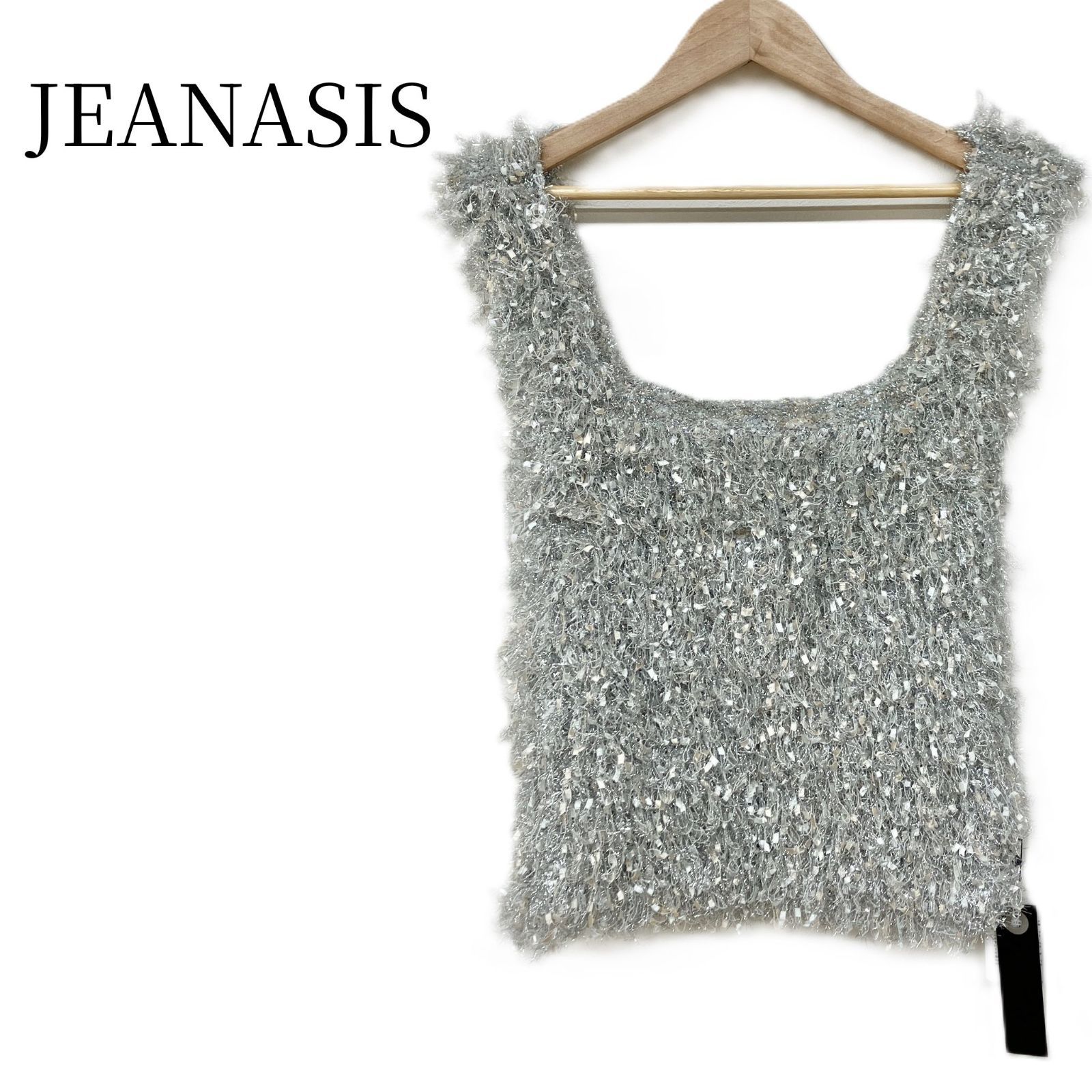 ☆美品 JEANASIS ジーナシス シルバーラメ トートバッグ HMR107-16 