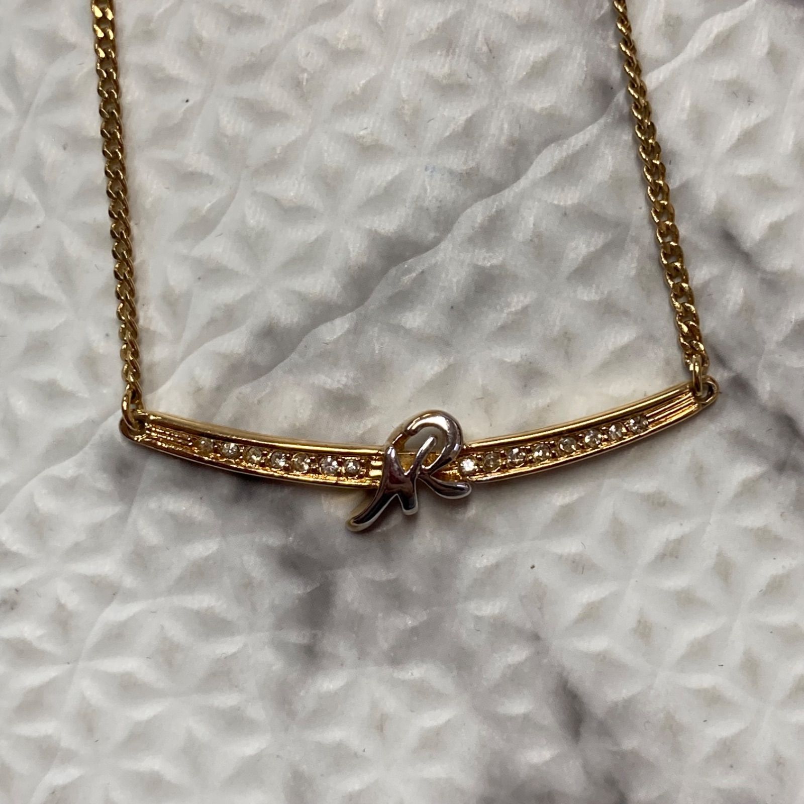 ニナリッチ ネックレス スマイルネックレス 全長36.5cm ゴールド 