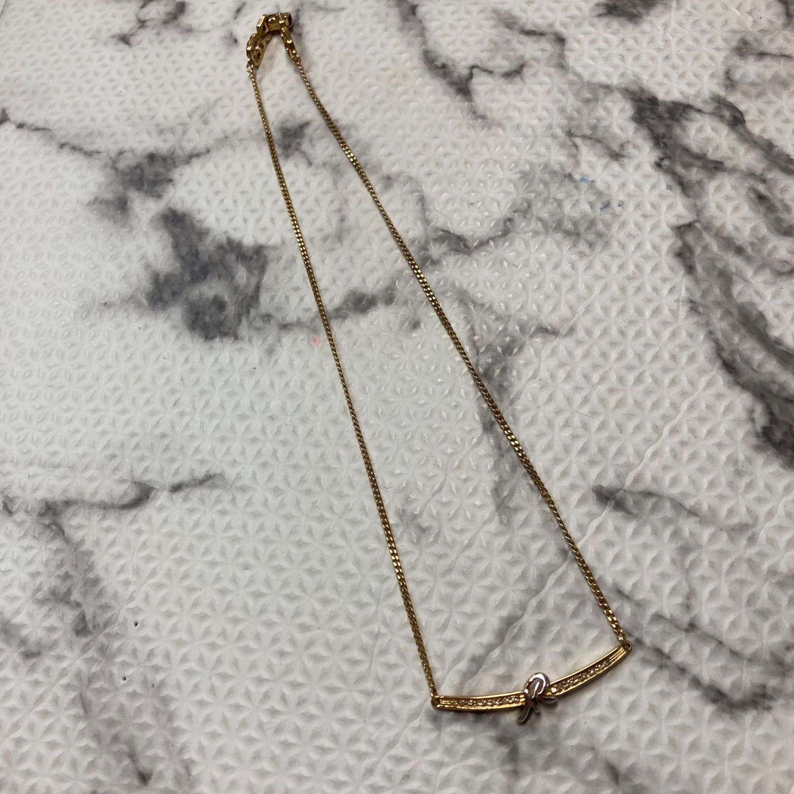 ニナリッチ ネックレス スマイルネックレス 全長36.5cm ゴールド 