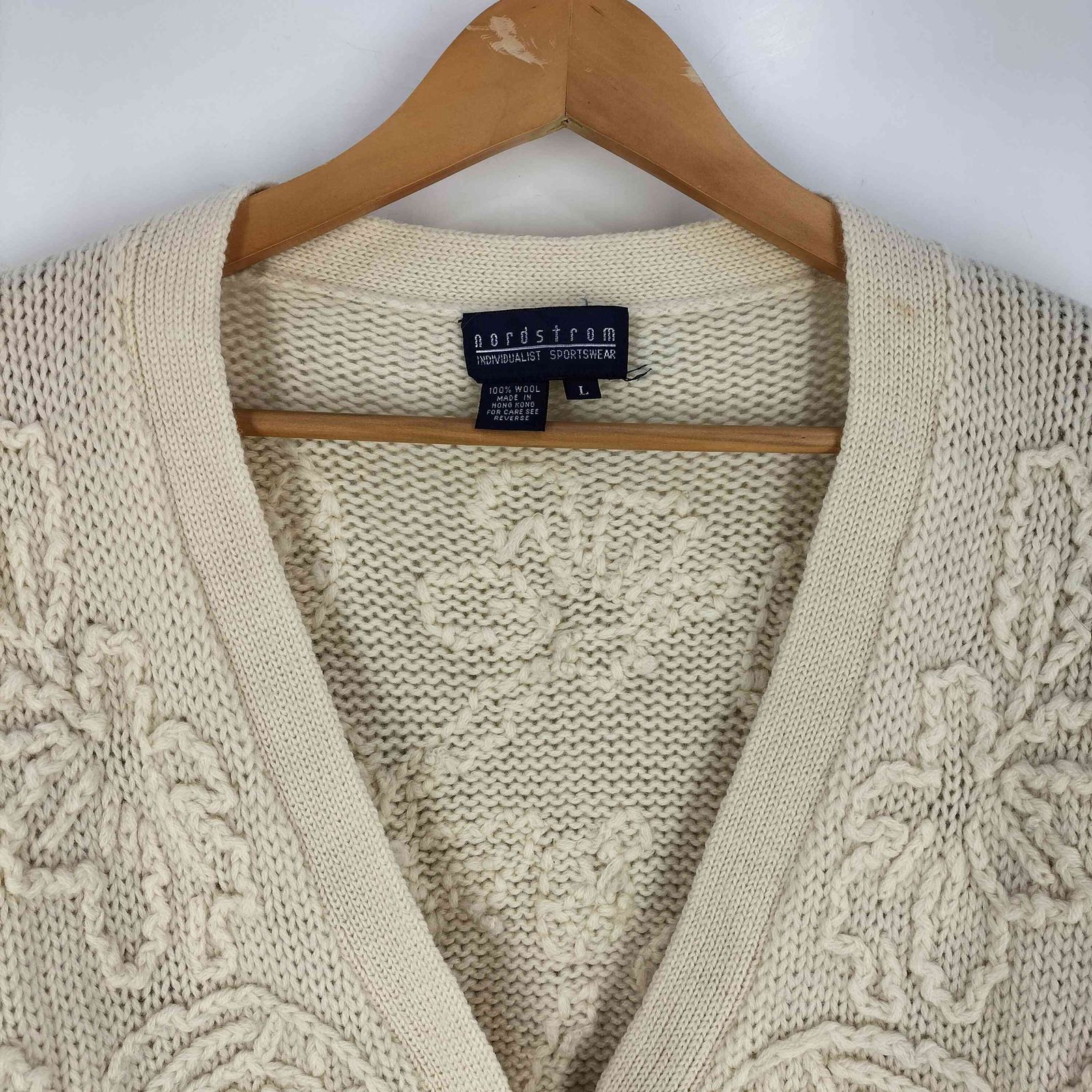 ノードストローム NORDSTROM 刺繍デザイン ウール カーディガン 