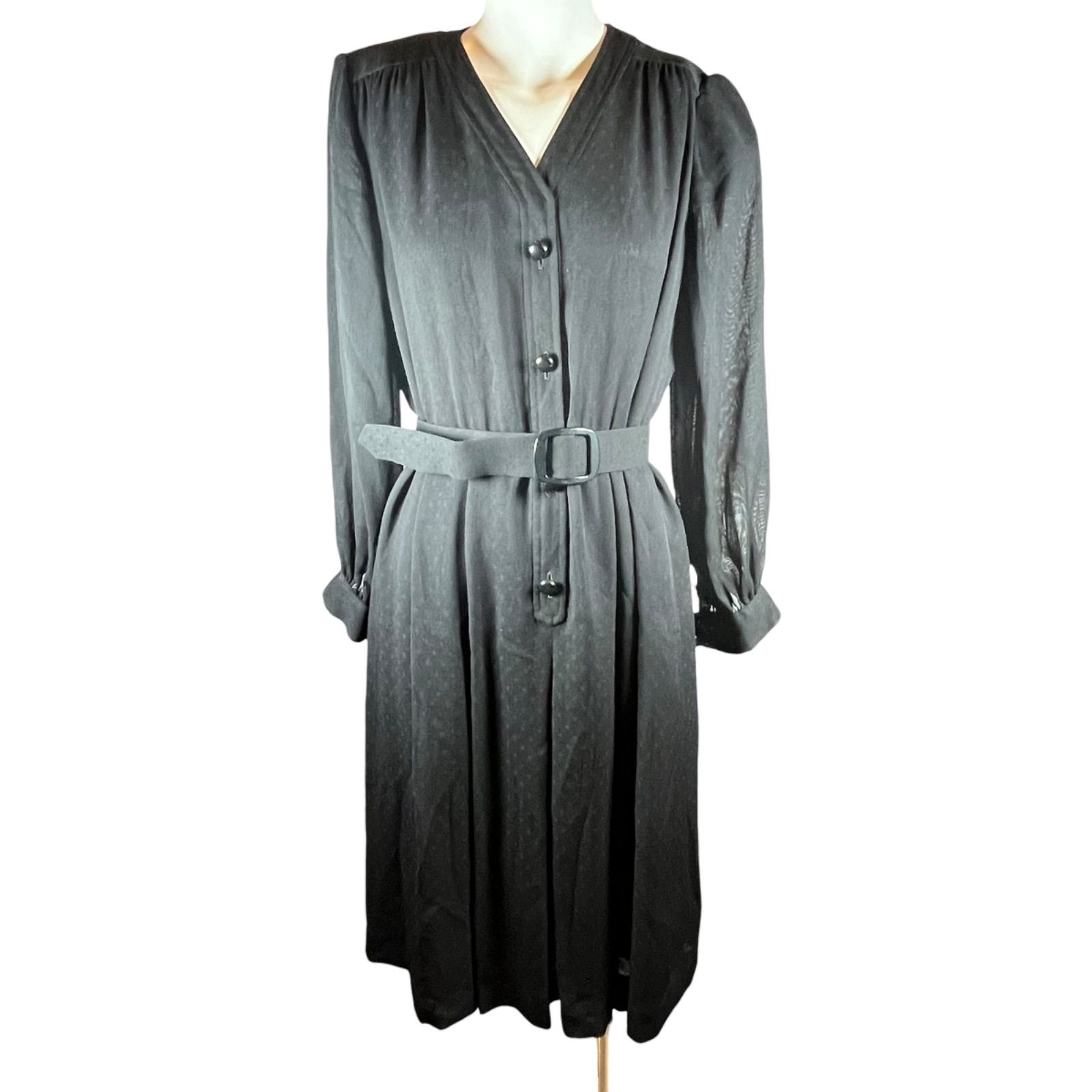 ジバンシー　ハイフォーマル　ロングワンピース　真っ黒　ブラックフォーマル　リボン 管2601-28】GIVENCHY ジバンシー HI FORMAL ブラックフォーマル ロング