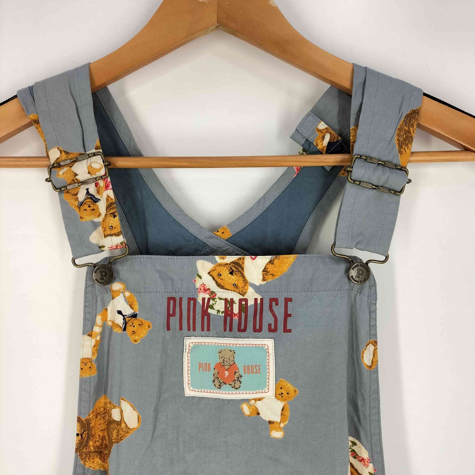 ピンクハウス PINK HOUSE テディベア総柄ジャンパースカート 