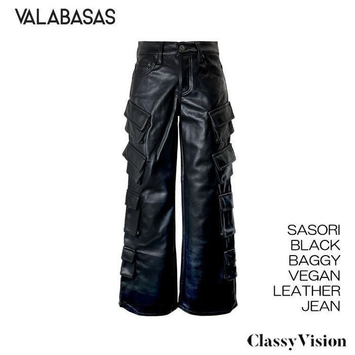 VALABASAS バギーレザーカーゴパンツ 【バギーレザーパンツ】【レザー