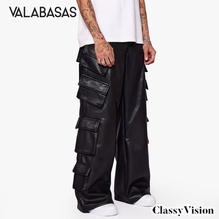 VALABASAS バギーレザーカーゴパンツ 【バギーレザーパンツ】【レザー