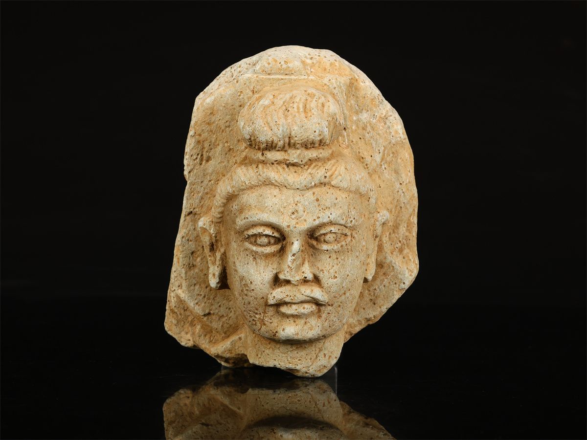 ハッダ仏頭残欠（ガンダーラ4～5世紀） ガンダーラ ストッコ 4～5