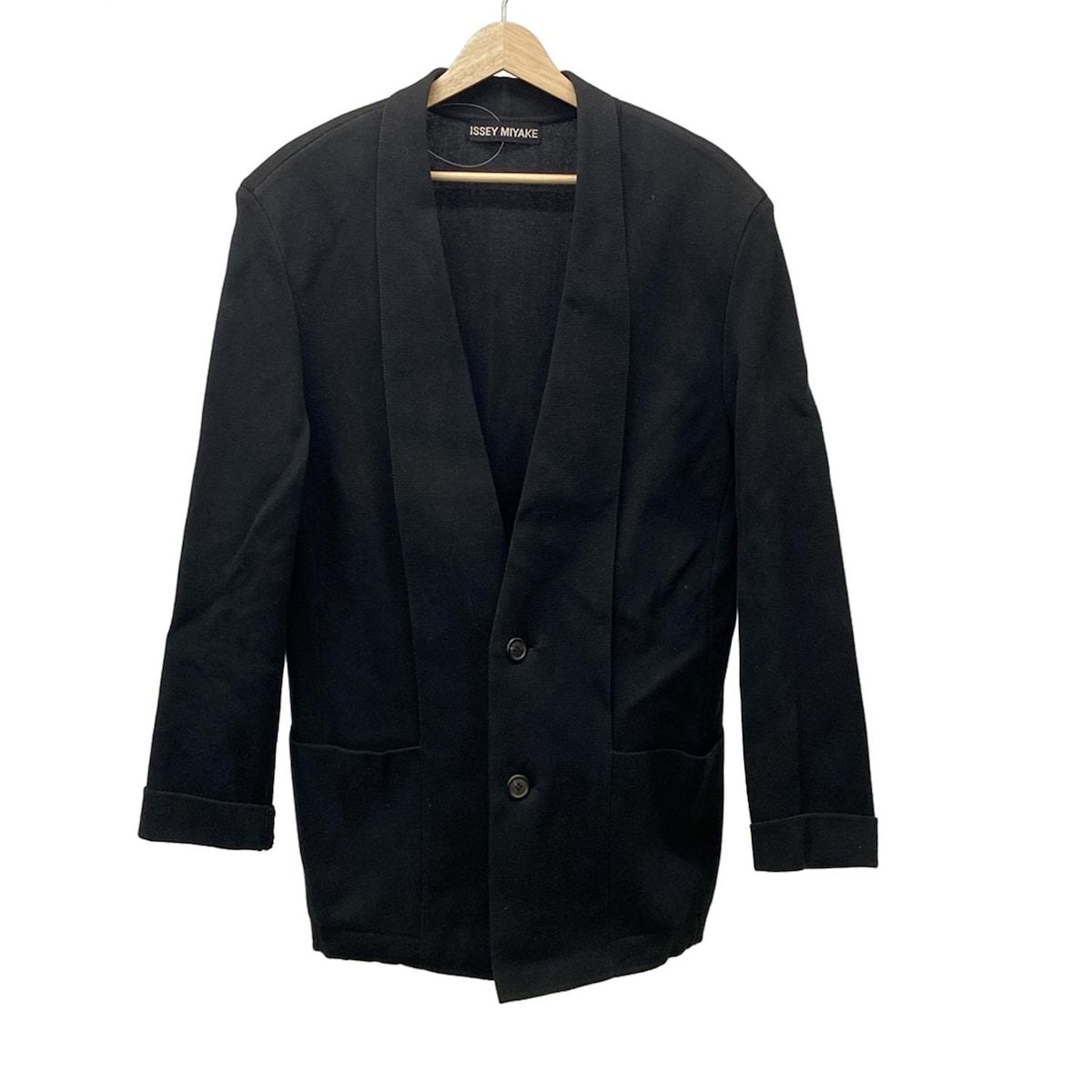 イッセイミヤケ メンズ　カーディガンジャケット ISSEYMIYAKE(イッセイミヤケ) カーディガン サイズL メンズ - 黒 肩
