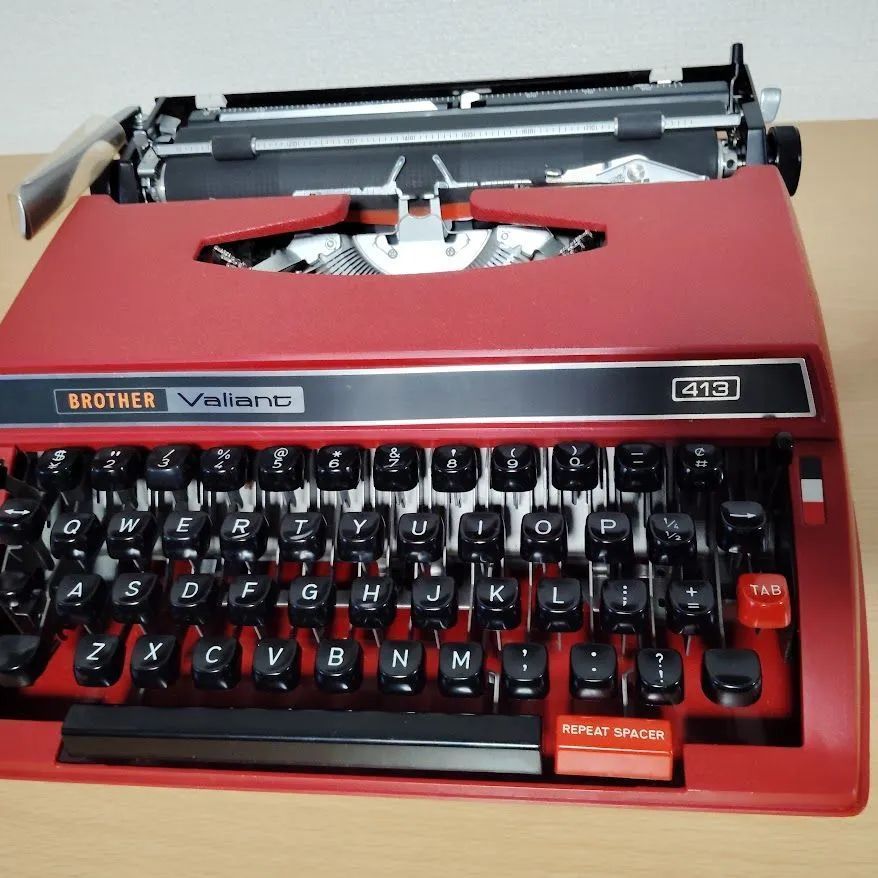 タイプライター　ブラザーValiant413  カタカナ、英大文字 ブラザー タイプライターValiant413（中古品） - メルカリ