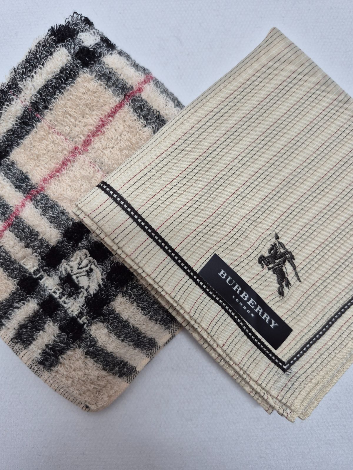 シルク&コットンBurberry ハンカチ ーフ4枚セット シルク&コットン