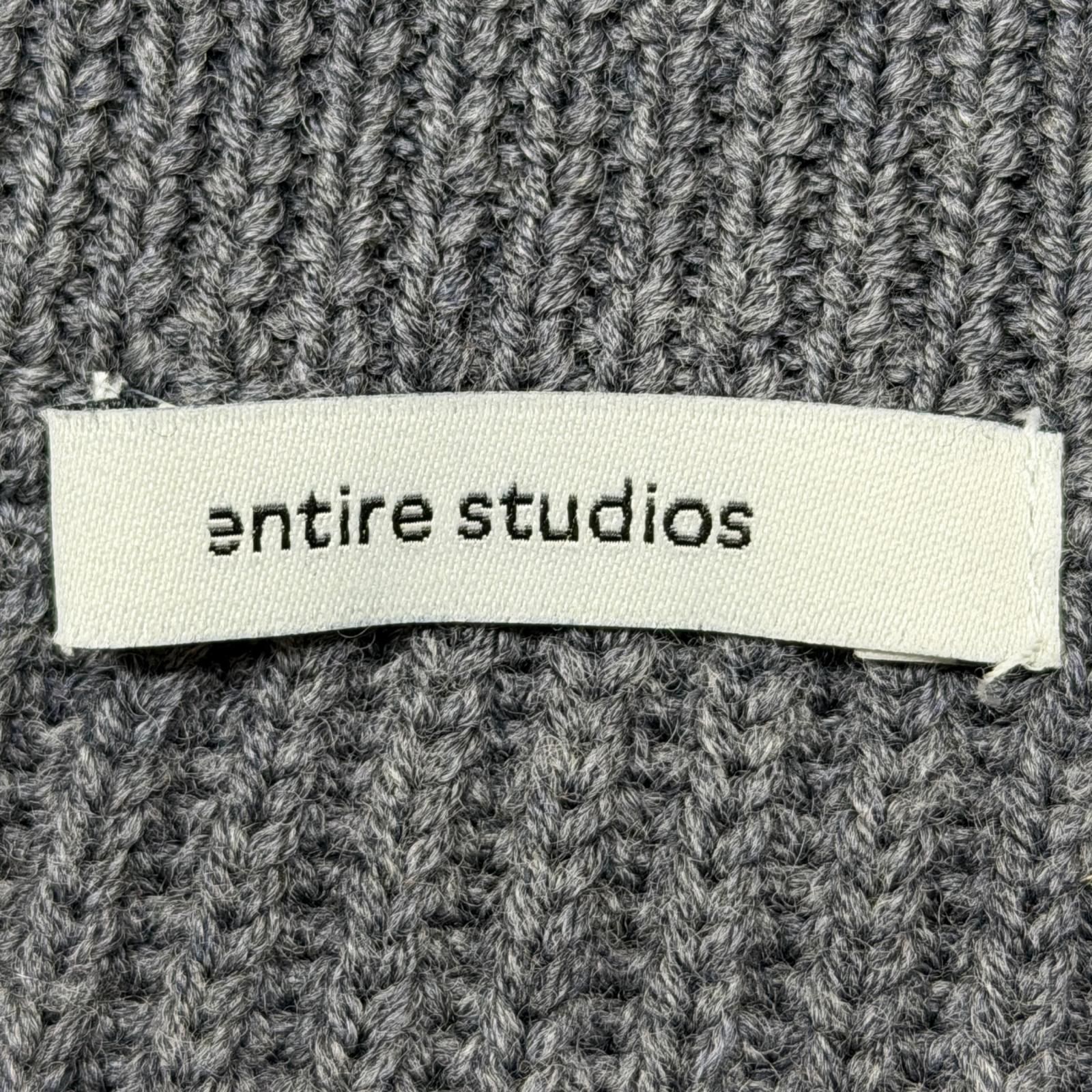 参考上代72600円 未使用 entire studios 25AW OVERSIZE KNIT CREWNECK オーバーサイズ ニット クルーネック セーター エンタイアスタジオ UNU-25-11065 グレー M/L （6759M） 参考上代72600円 未使用 entire studios 25AW OVERSIZE KNIT CREWNECK