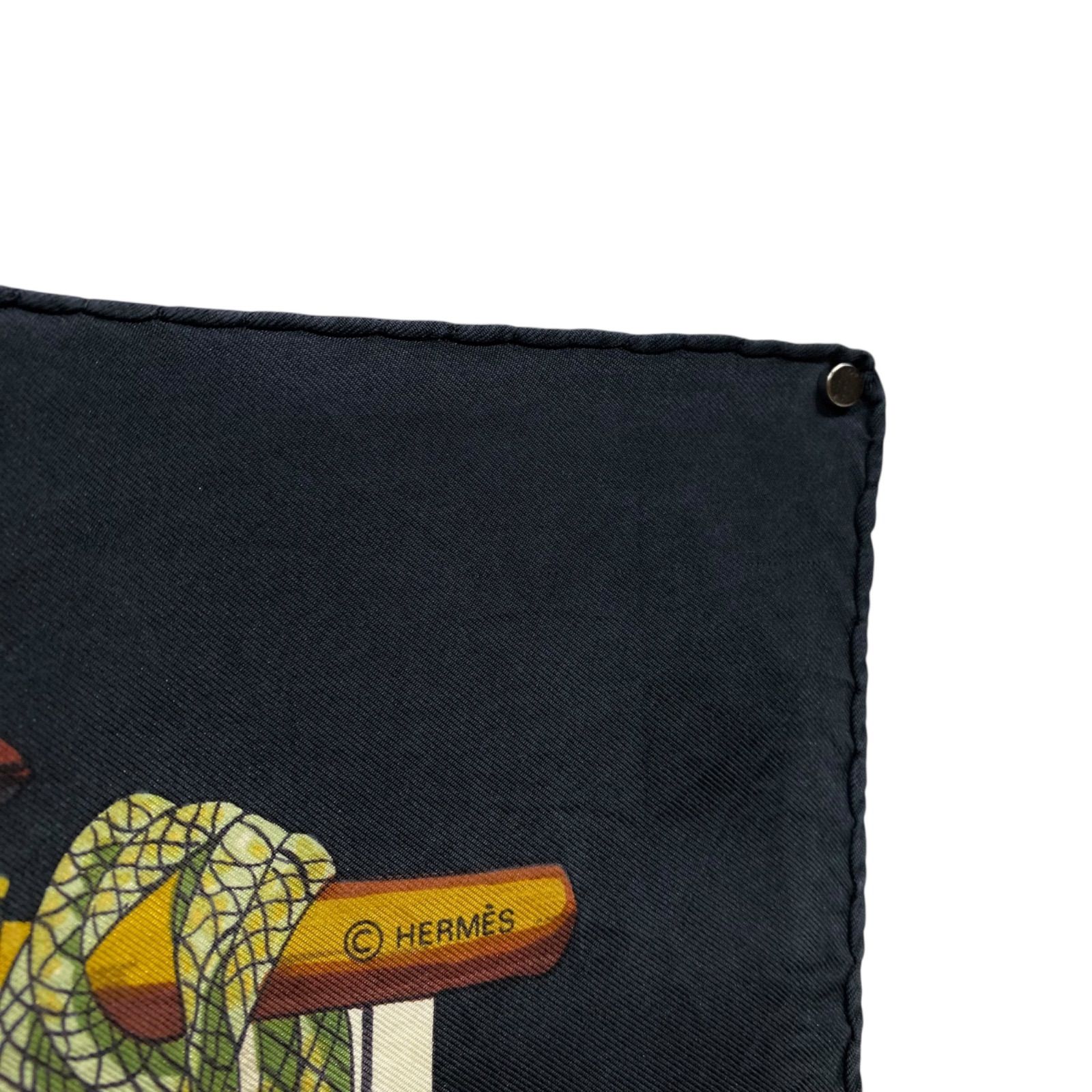 エルメス カレ90 Pasementerie シルクスカーフ 紐飾り タッセル