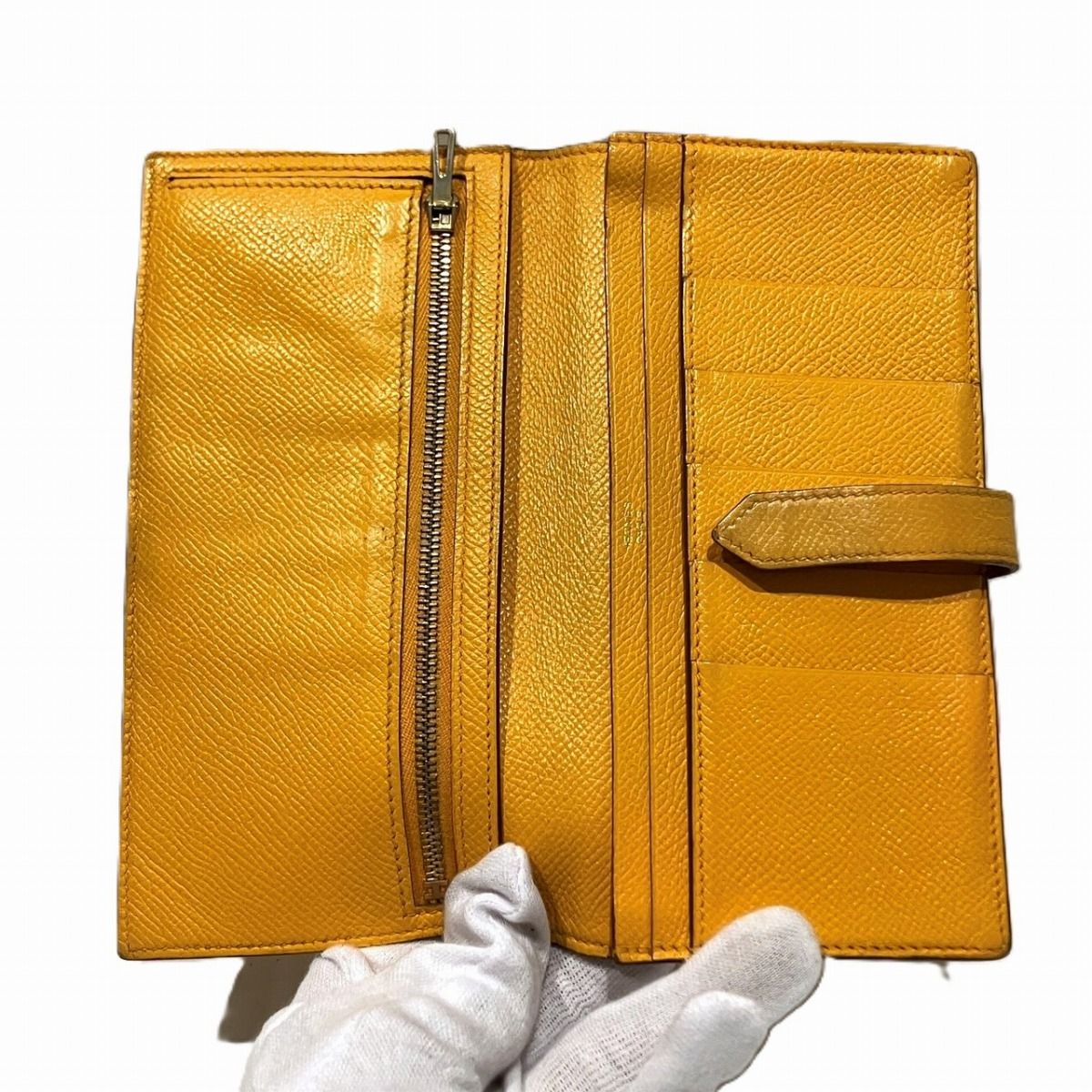 エルメス HERMES スフレ ベアン 長財布 ヴォーエプソン ユニセックス 
