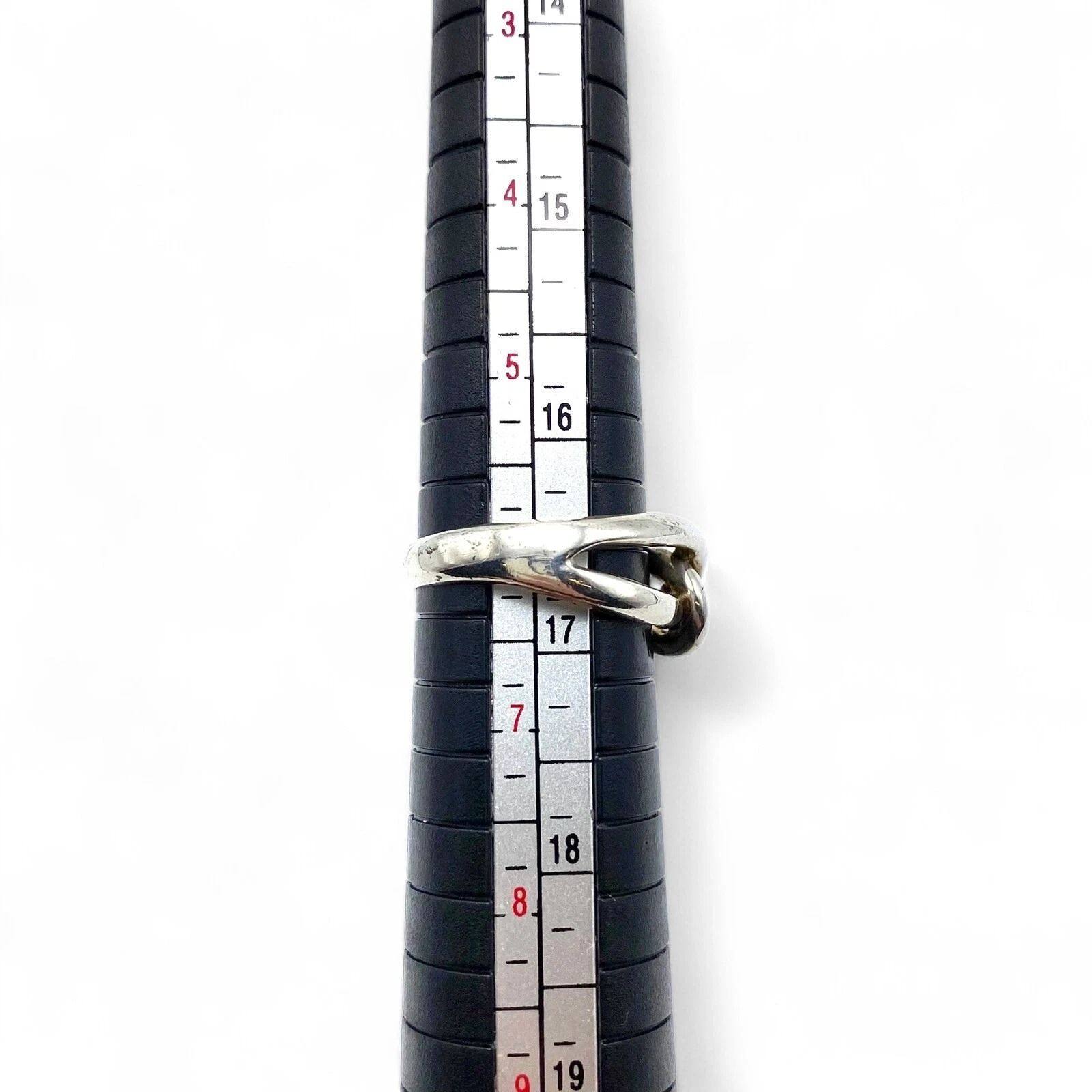 流れる曲線】 Silver 925 刻印 Vintage Design Ring シルバー