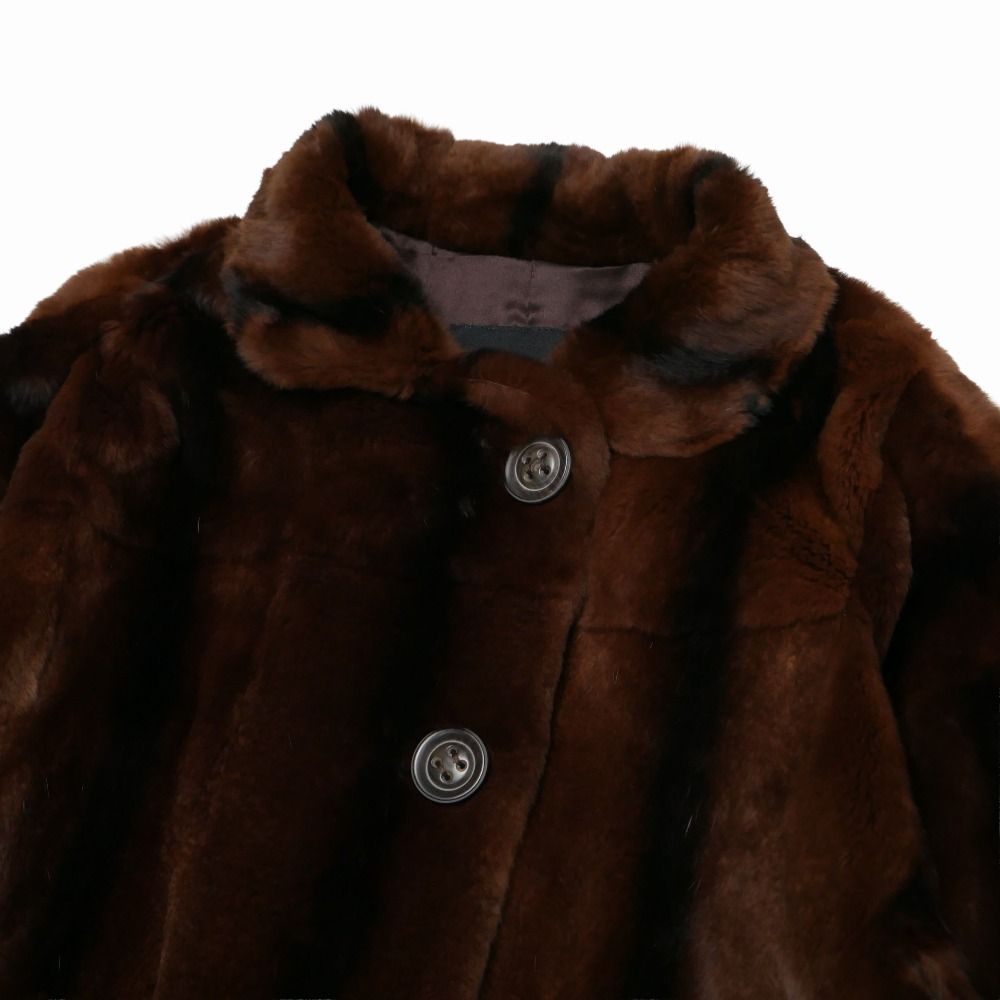 ARMANI COLLEZIONI クロコエンボス 販売 ファー付きジャケット 40